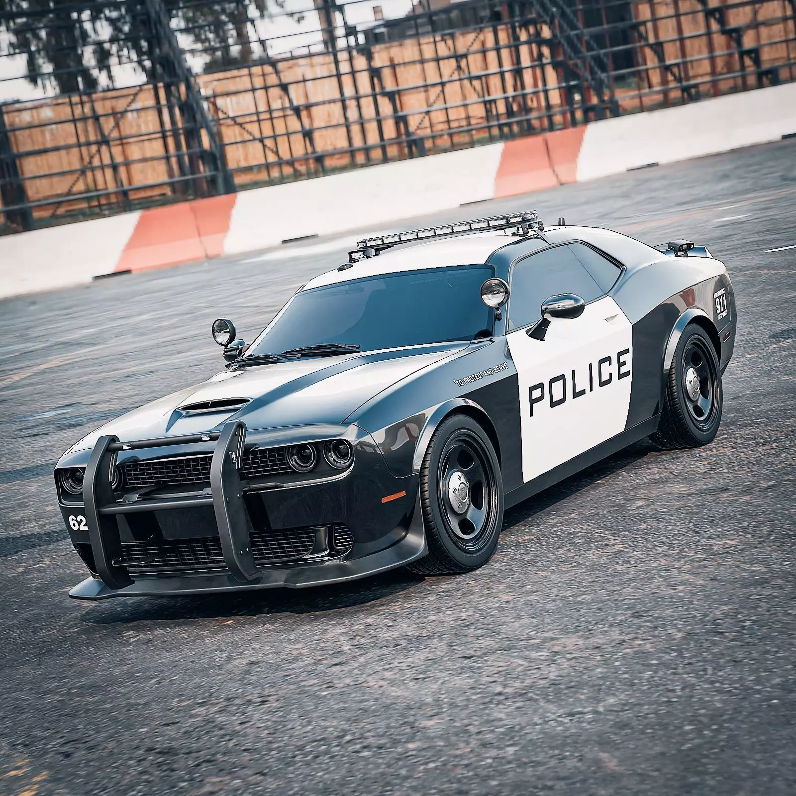 Dodge Challenger Police Car 3D model