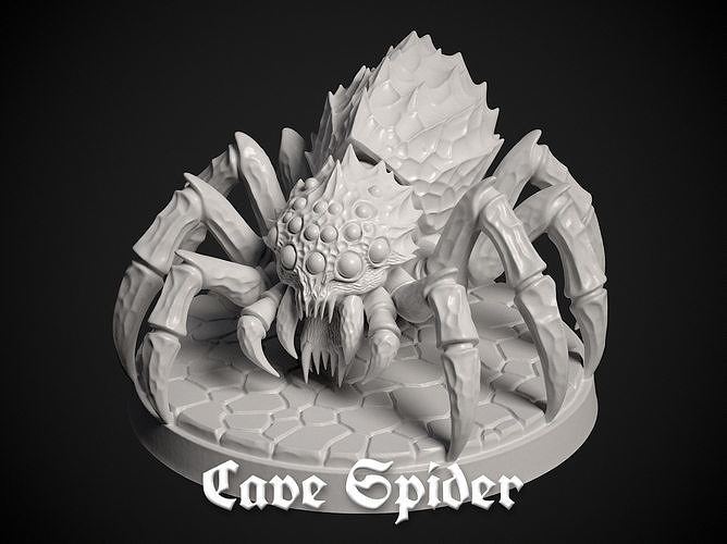 Miniature of a Cave Spider - 3d print model 3D print model