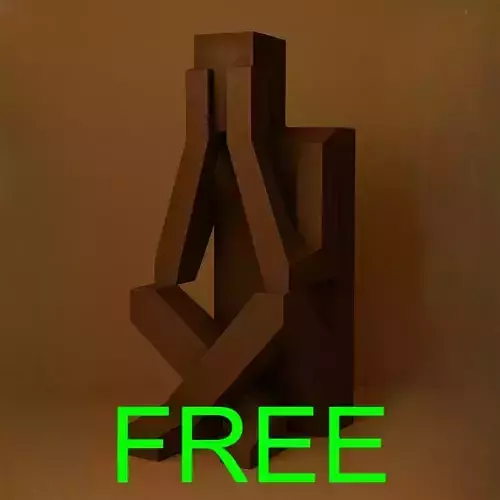 Silent Sorrow Statue Decor Low Poly