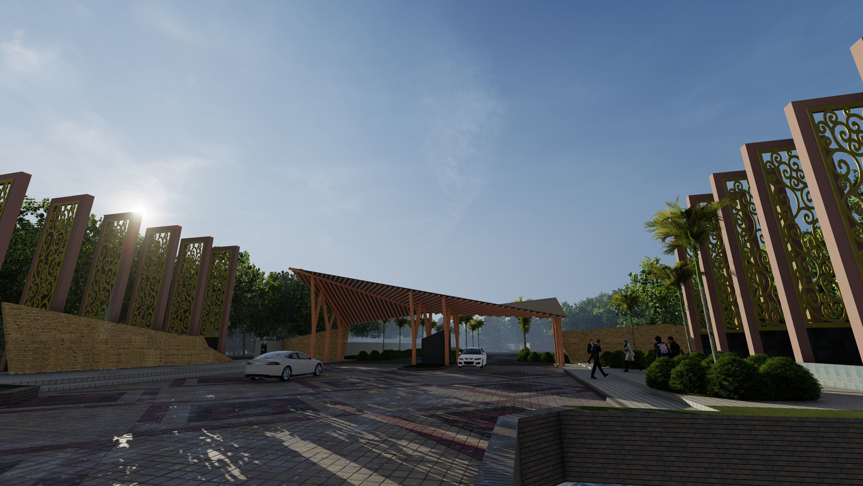 Modern Minimalist Gate A SketchUp 3D Model SketchUp Only 3D model_1