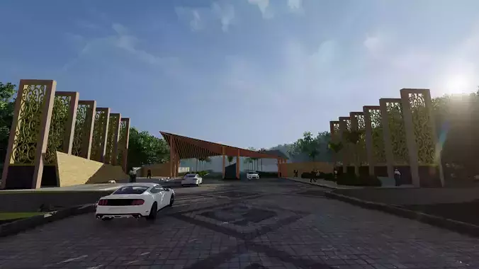 Modern Minimalist Gate A  SketchUp 3D Model SketchUp Only