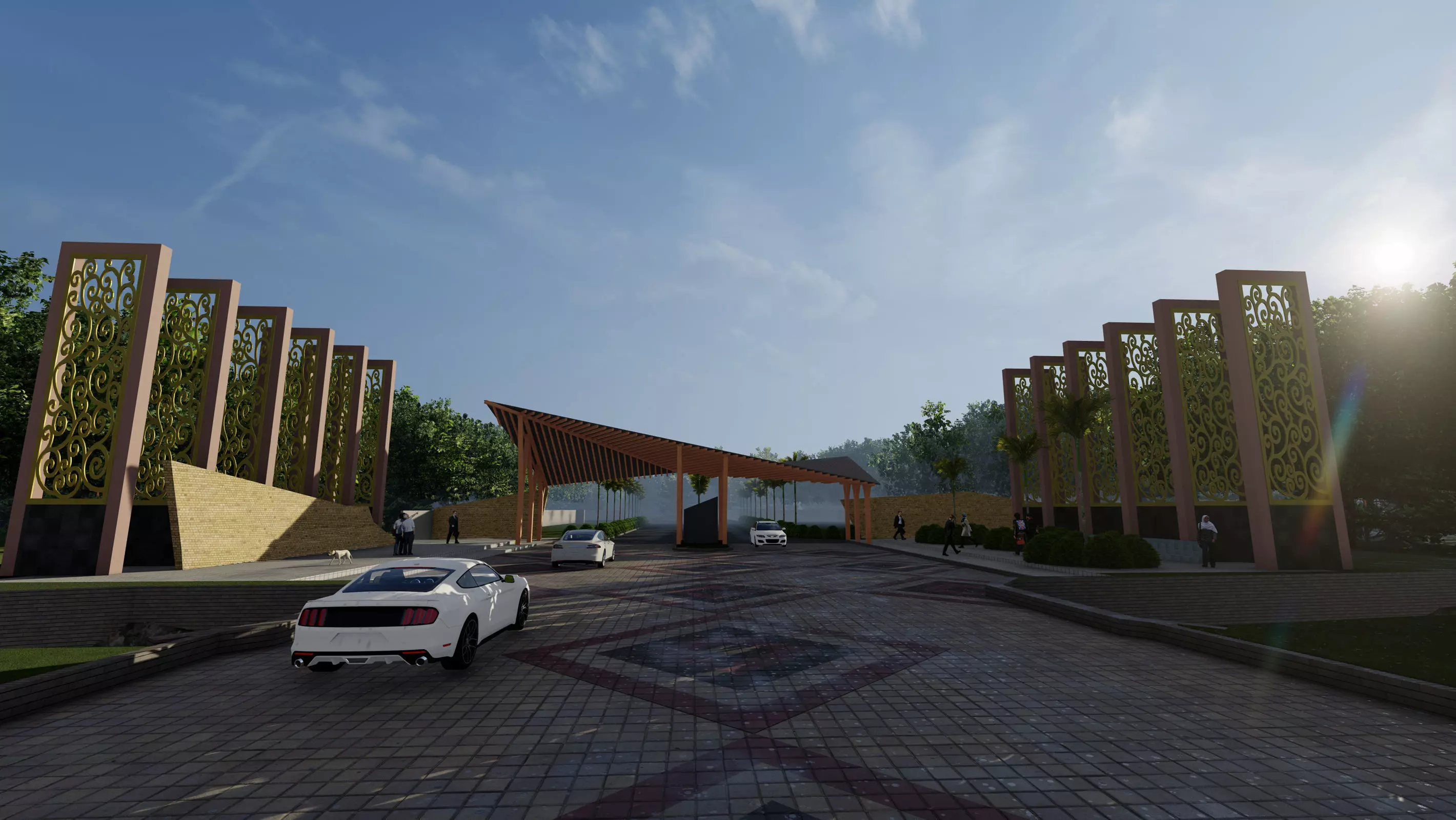 Modern Minimalist Gate A SketchUp 3D Model SketchUp Only 3D model_0