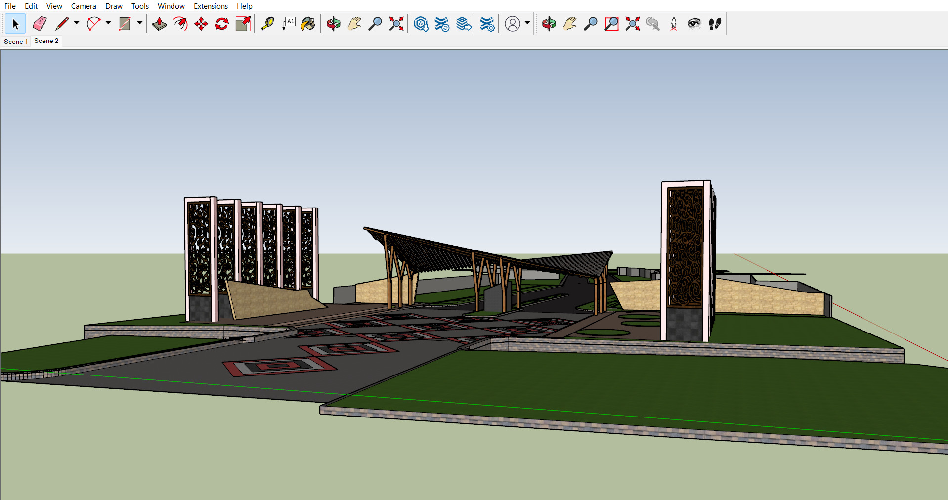 Modern Minimalist Gate A SketchUp 3D Model SketchUp Only 3D model_4