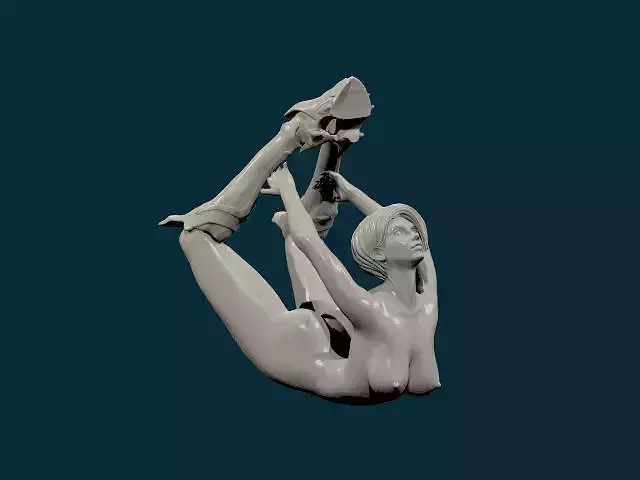 CURVY PIN UP GIRL 21 3D model