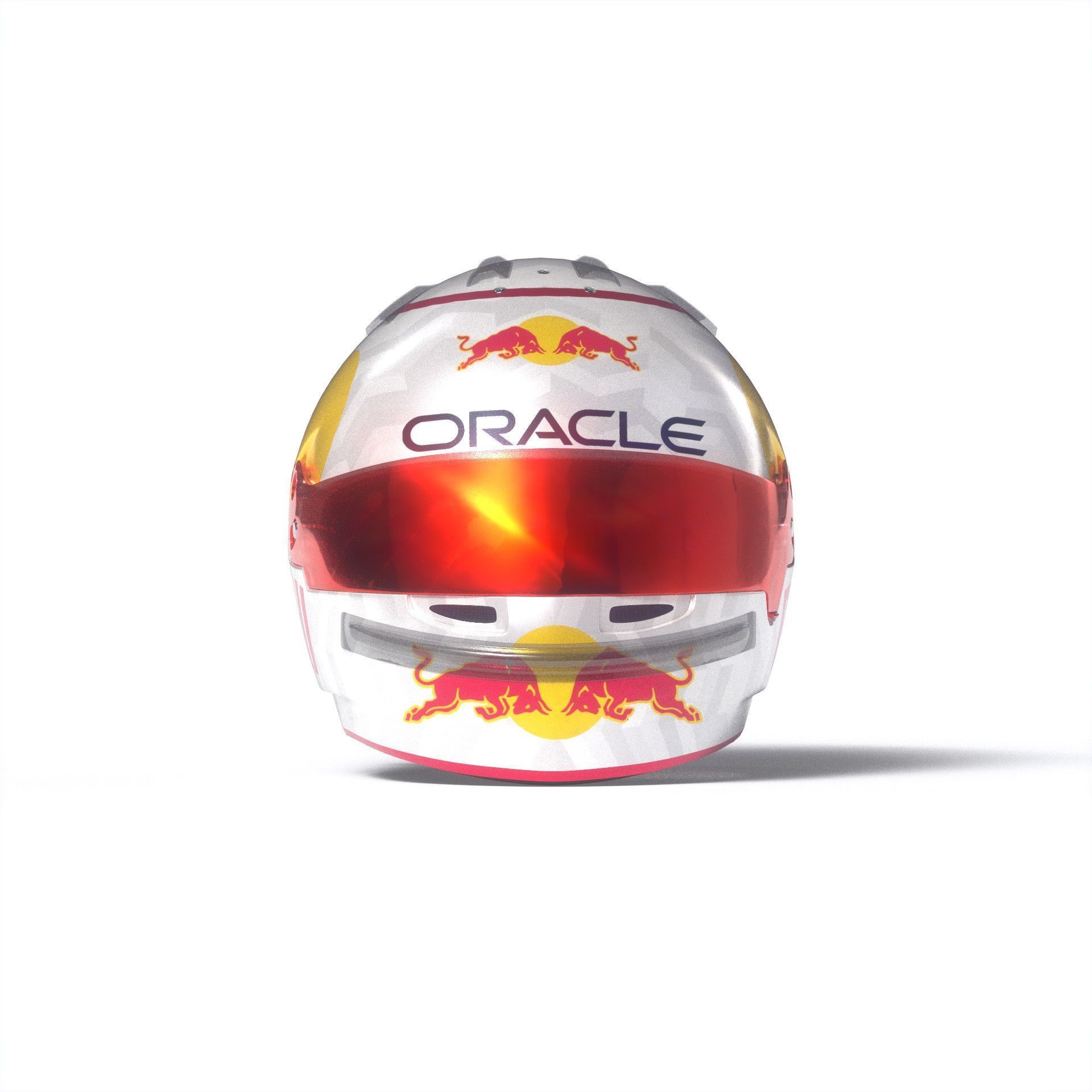 Two Redbull Helmet -  Blue and White  3D model_4