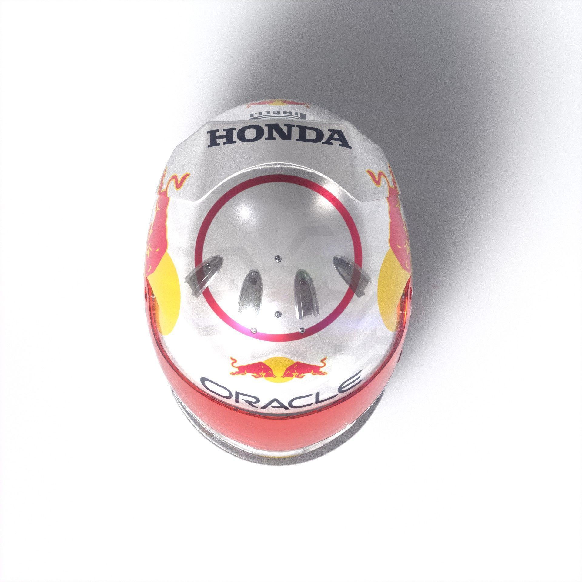 Two Redbull Helmet -  Blue and White  3D model_6