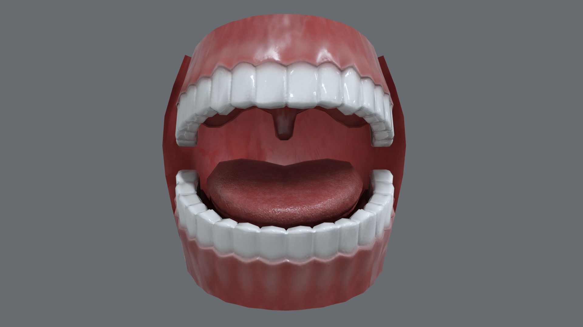Teeth Model Lowpoly Game-Ready Low-poly 3D model_7