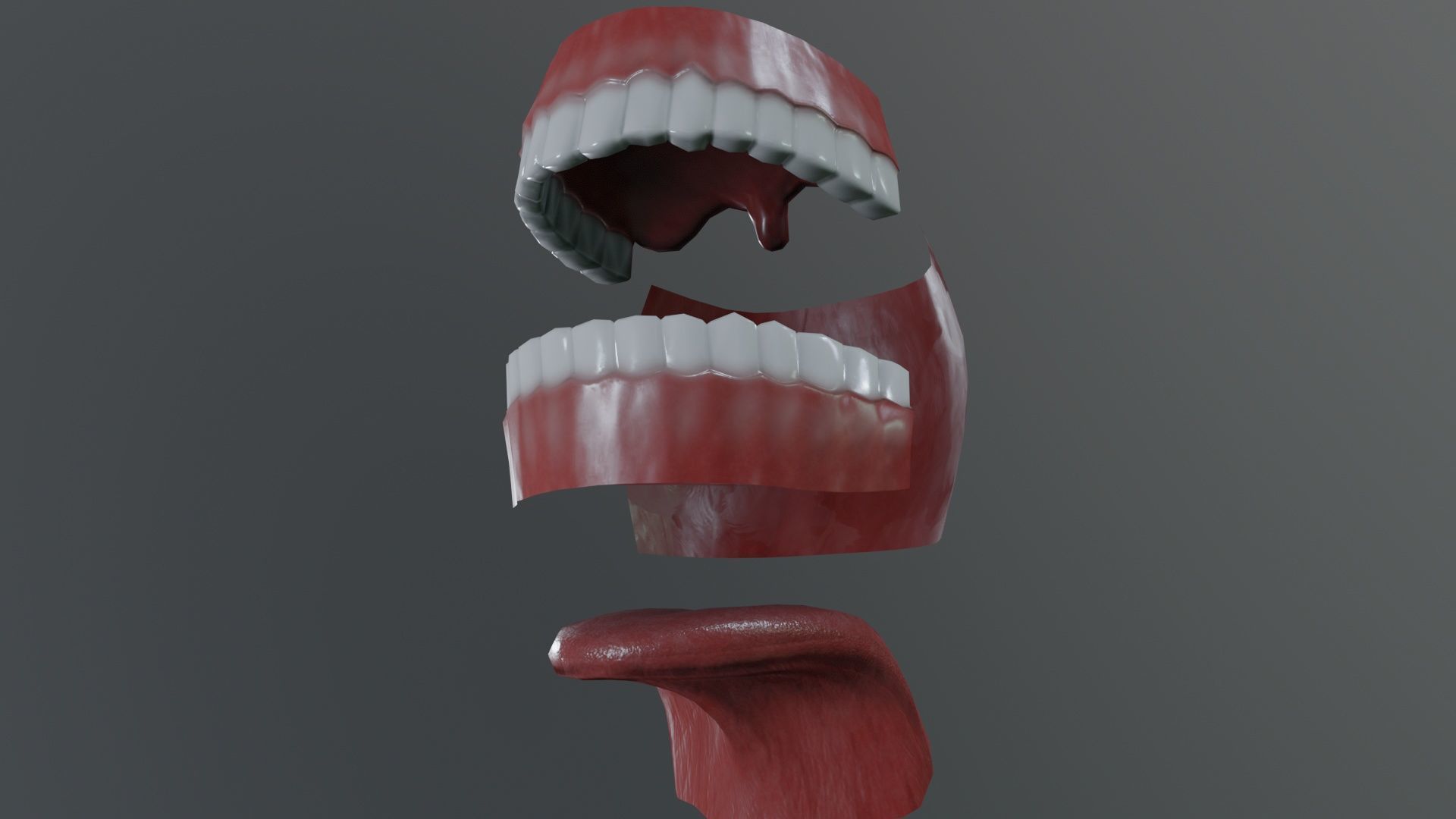 Teeth Model Lowpoly Game-Ready Low-poly 3D model_2
