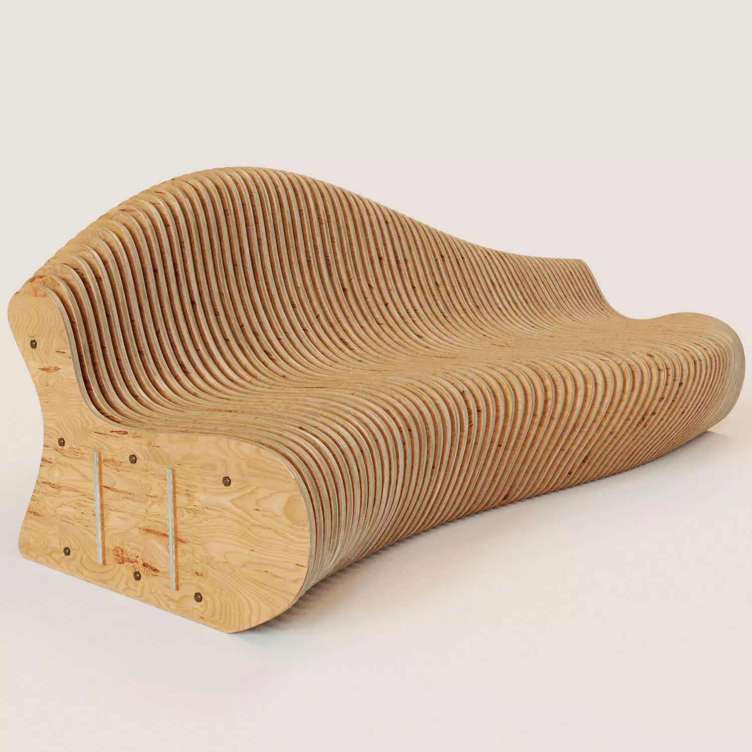Parametric bench 3 3D model_0