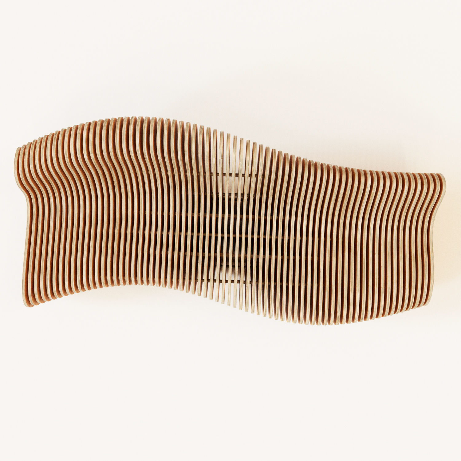 Parametric bench 3 3D model_2