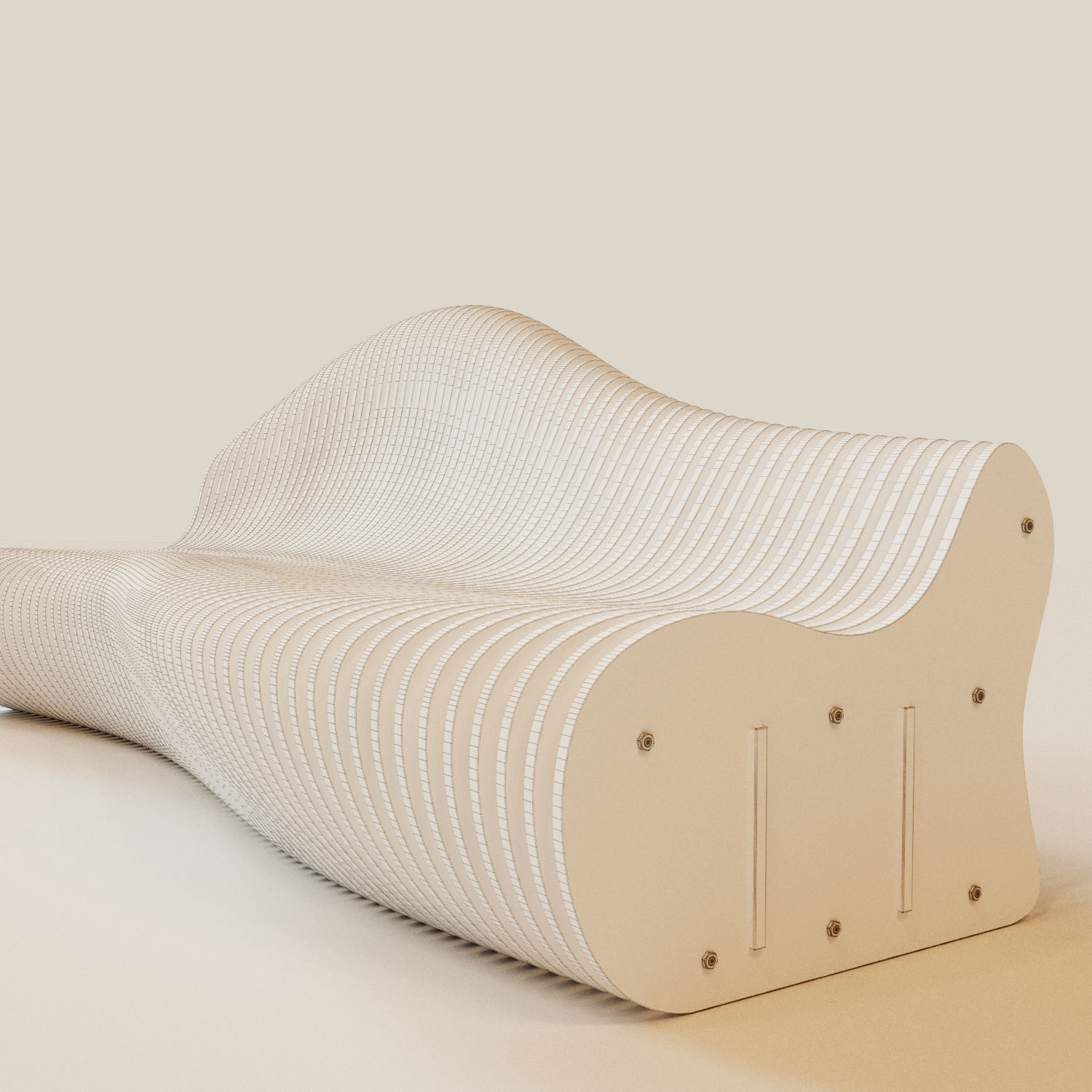 Parametric bench 3 3D model_5