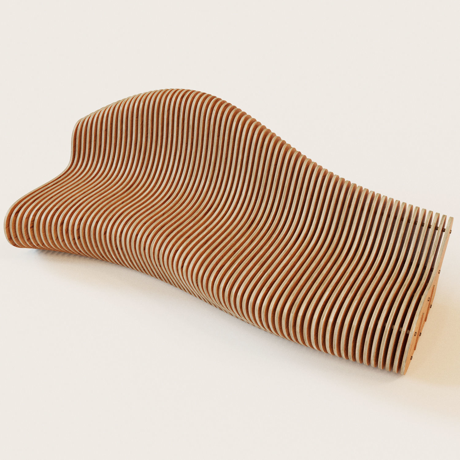 Parametric bench 3 3D model_4