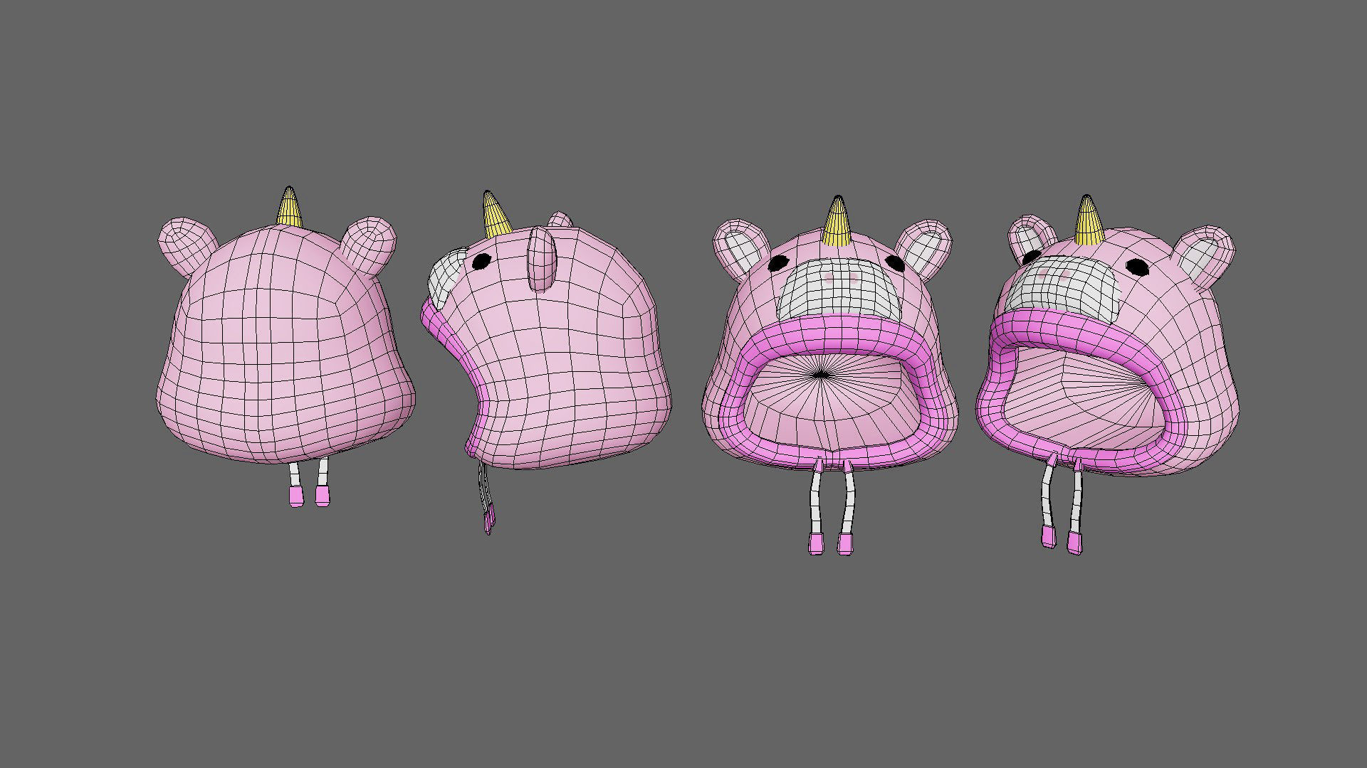 Unicorn Hat Low-poly 3D model_6