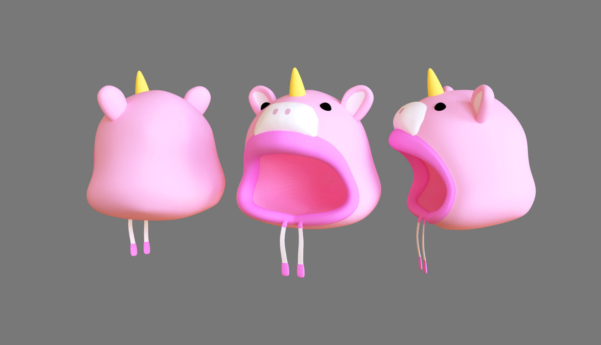 Unicorn Hat Low-poly 3D model_1