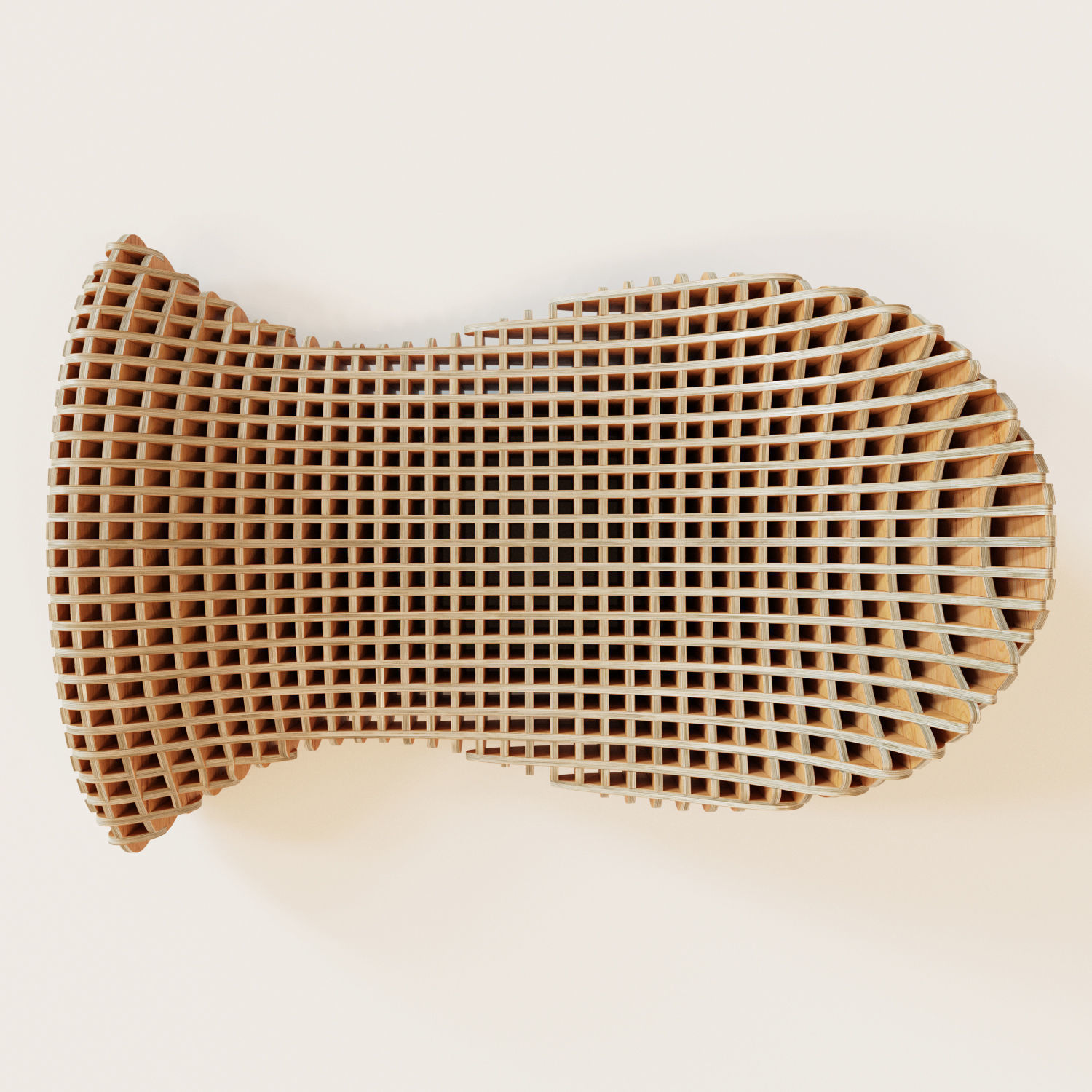Parametric bench Twinpea 3D model_3