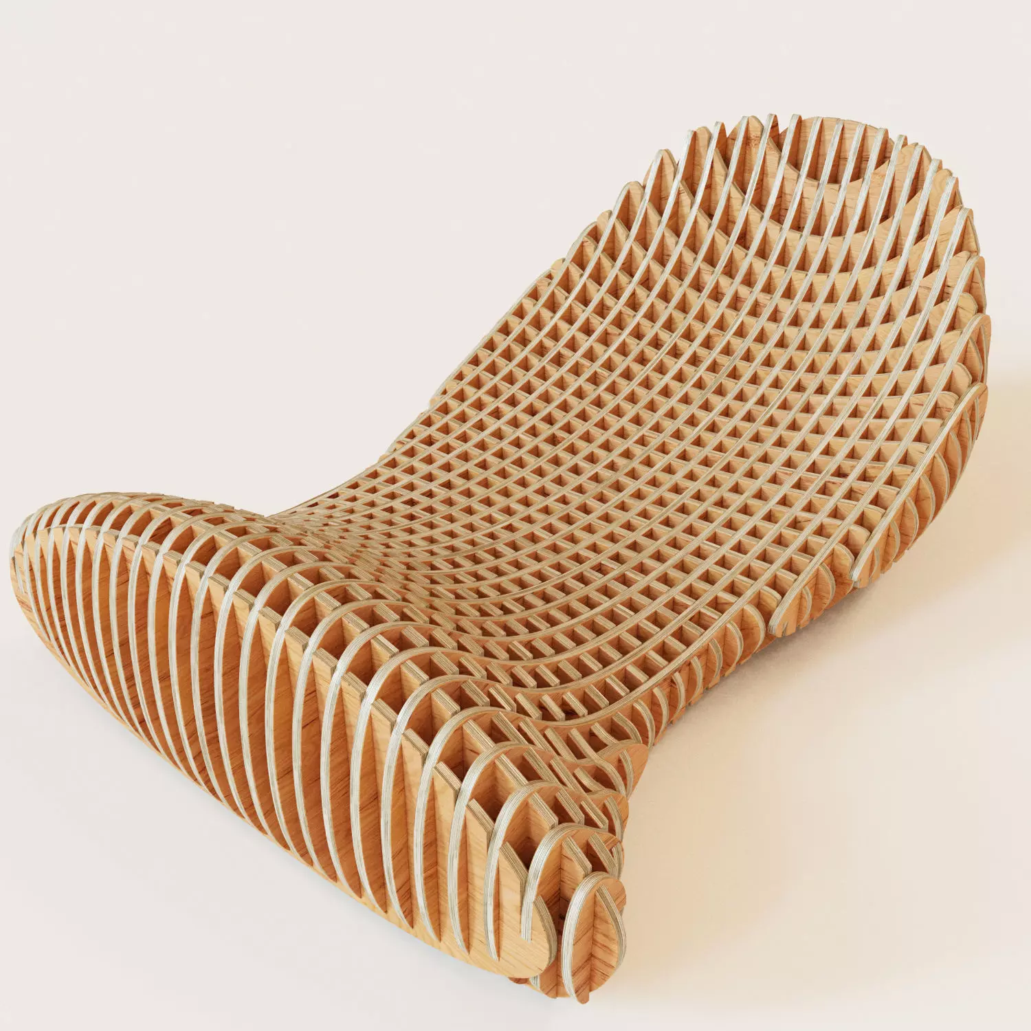 Parametric bench Twinpea 3D model_0
