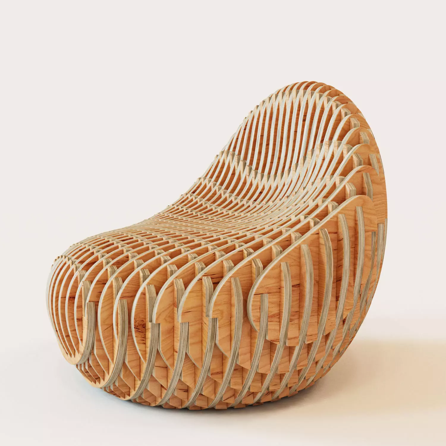 Parametric armchair Bounce 3D model_0