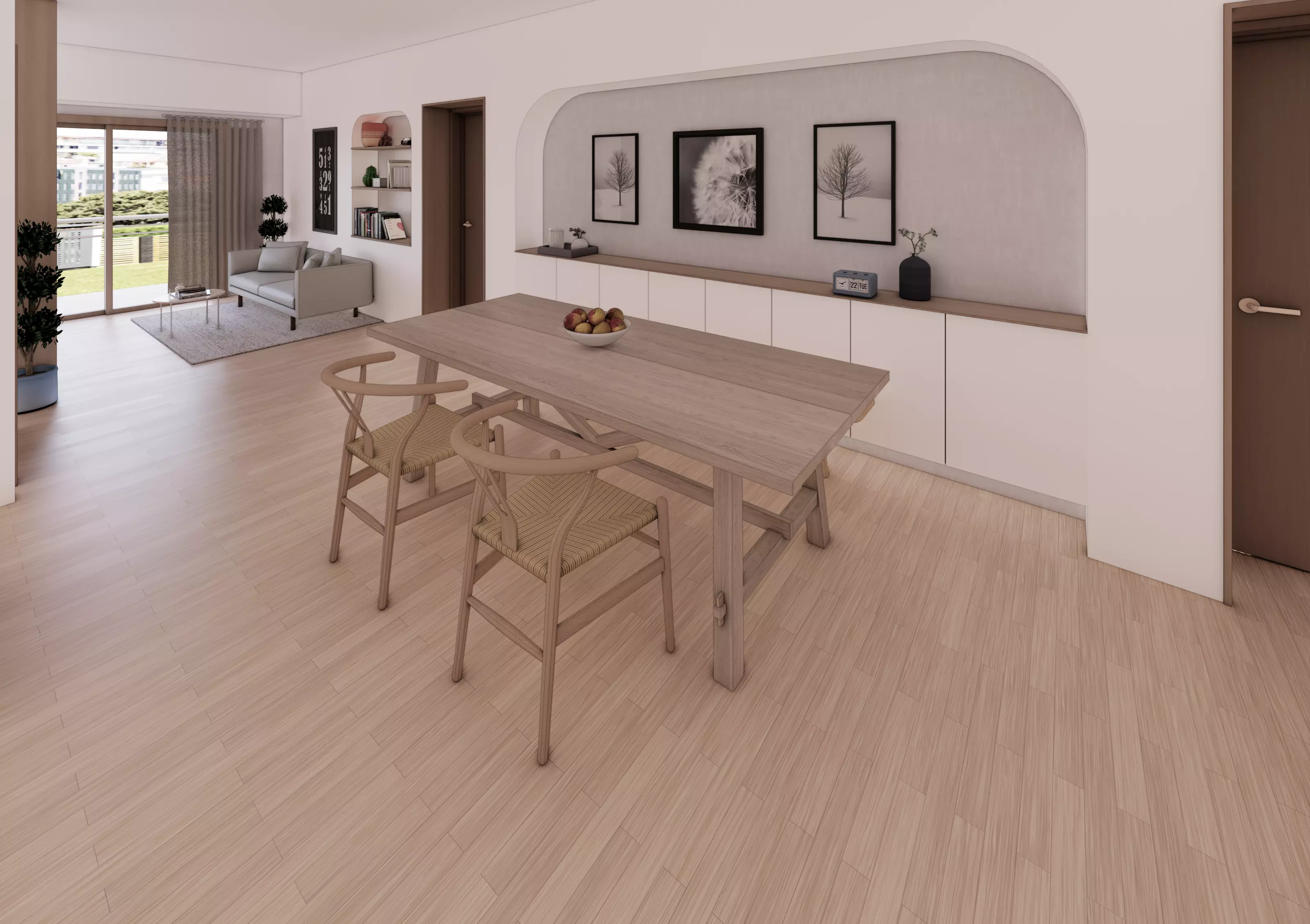 MUJI INSPIRED 3-BEDROOM APARTMENT Free 3D model