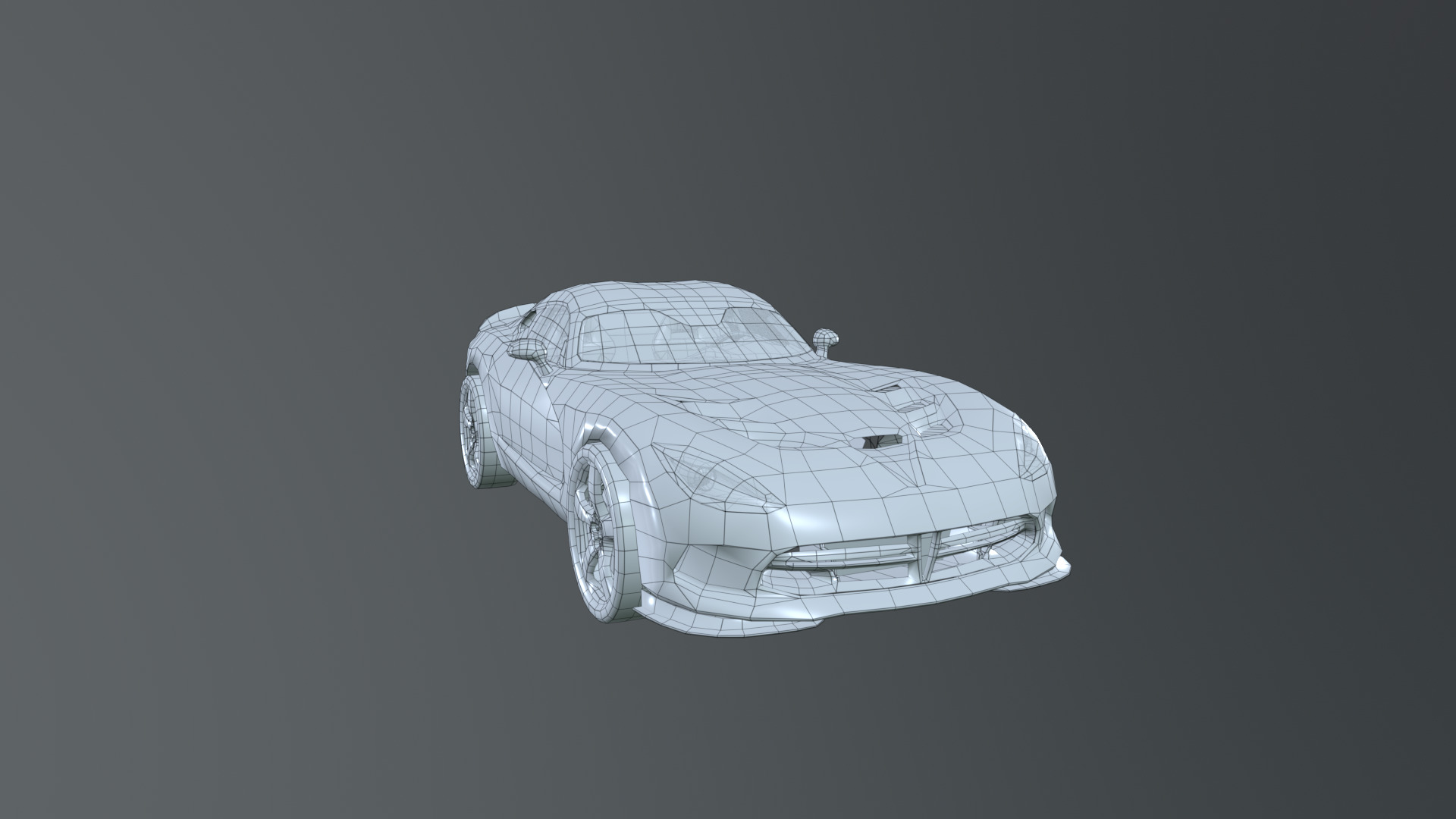 Realistic Sports Car  Low-poly 3D model_18