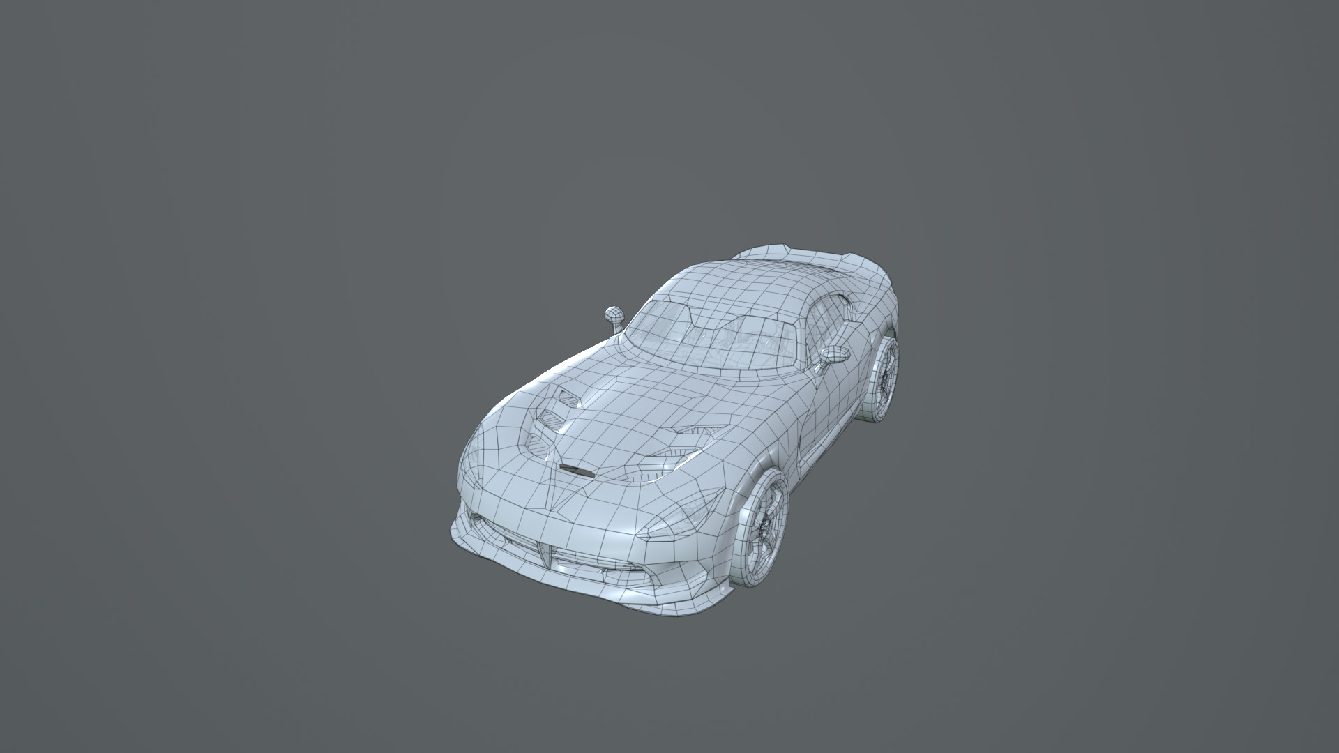 Realistic Sports Car  Low-poly 3D model_17