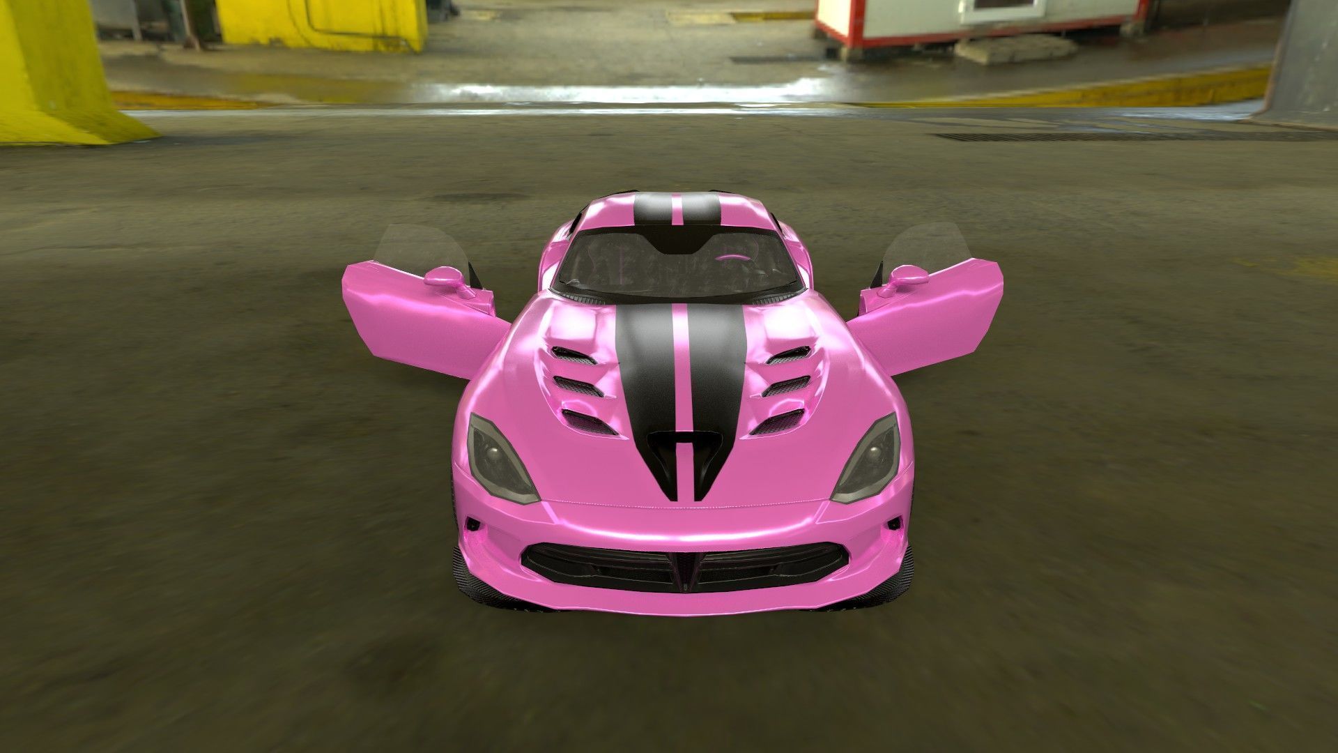 Realistic Sports Car  Low-poly 3D model_4