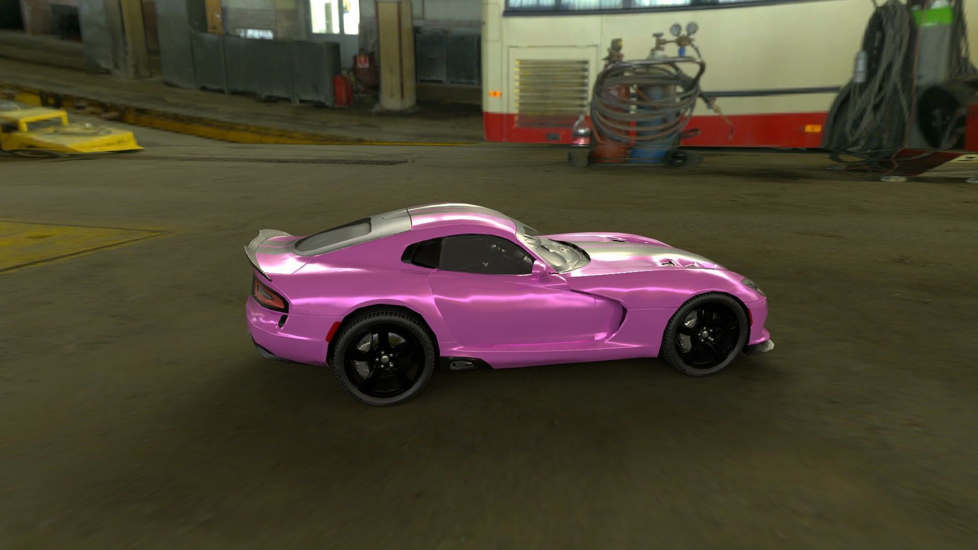 Realistic Sports Car  Low-poly 3D model_7