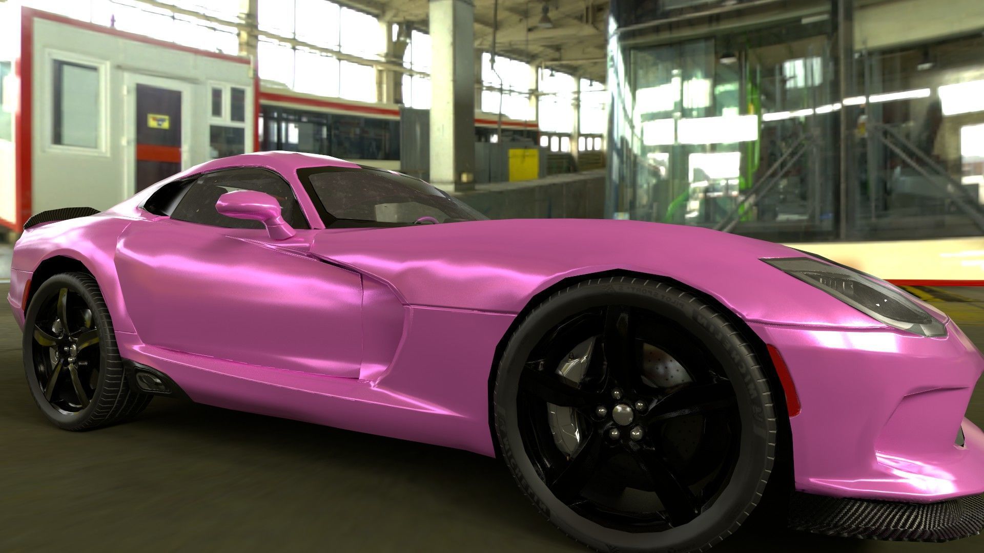 Realistic Sports Car  Low-poly 3D model_13