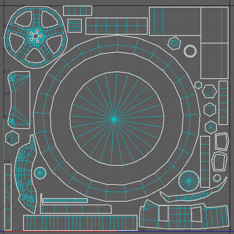 Realistic Sports Car  Low-poly 3D model_21
