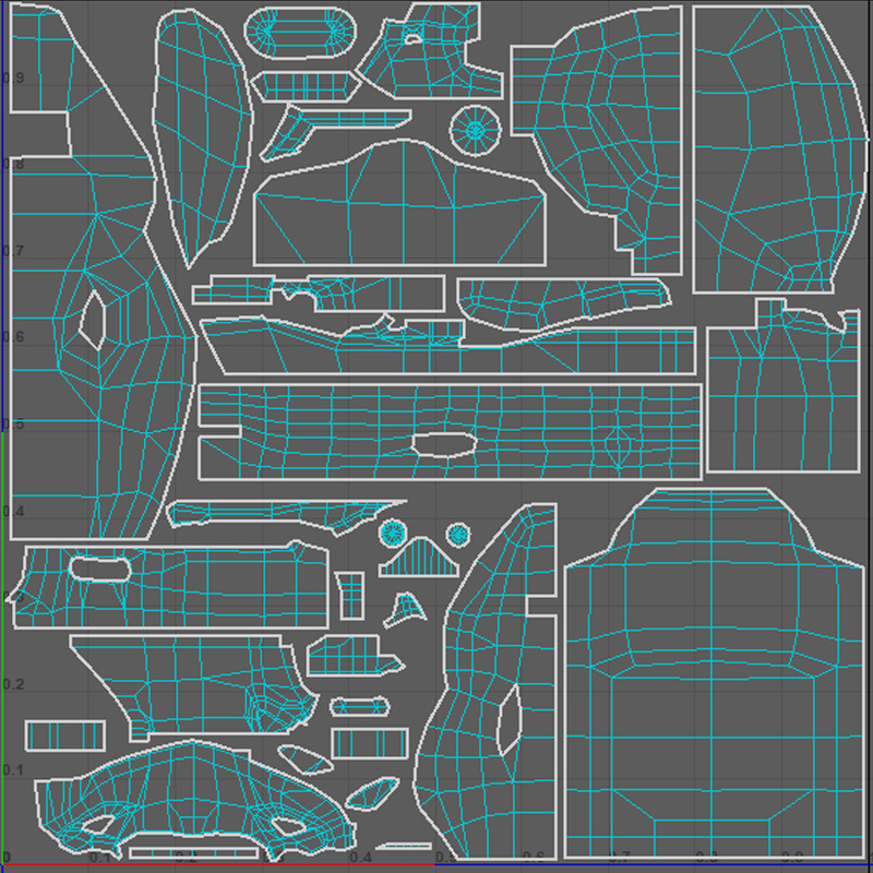 Realistic Sports Car  Low-poly 3D model_20