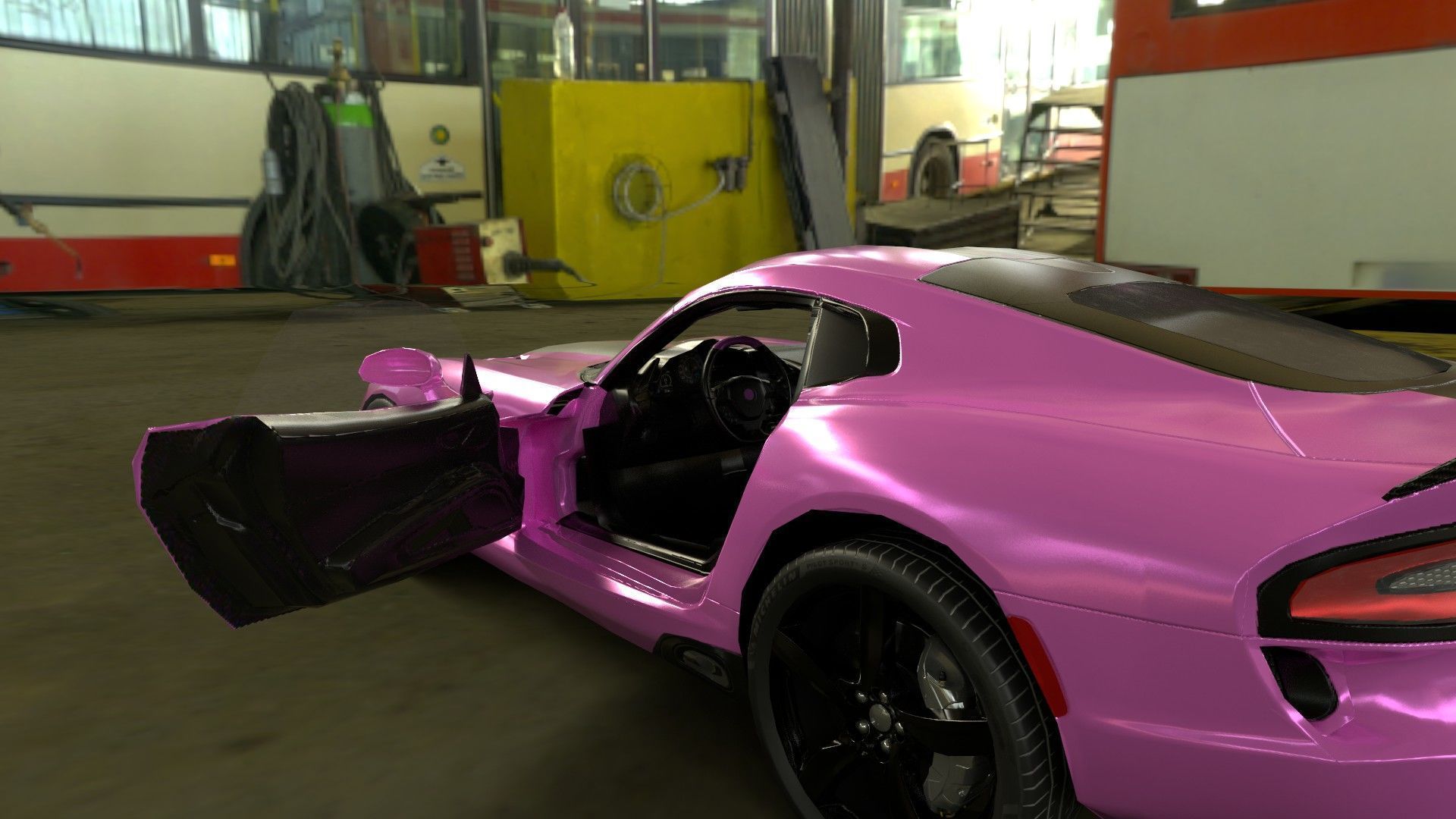 Realistic Sports Car  Low-poly 3D model_16