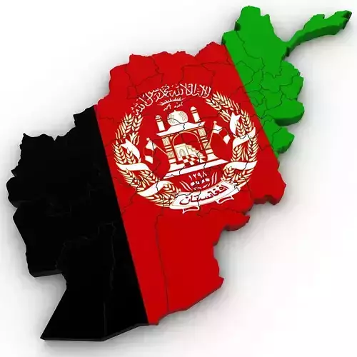 3d Political Map of Afghanistan 3D model