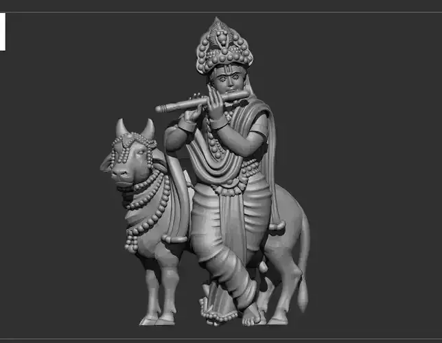 Krishna and cow 