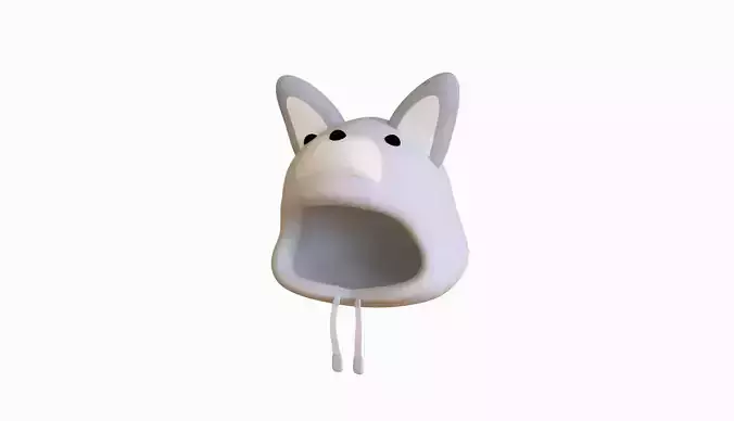 Wolf Hat  Low-poly 3D model