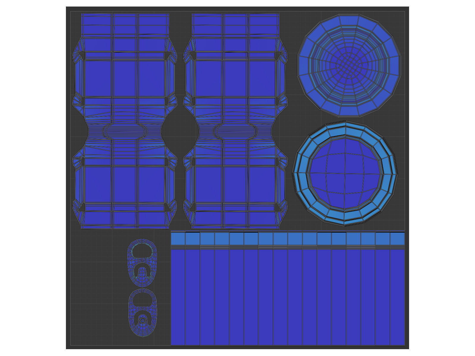 6 pack 330ml beverage cans in a cardboard sleeve 3D model_13