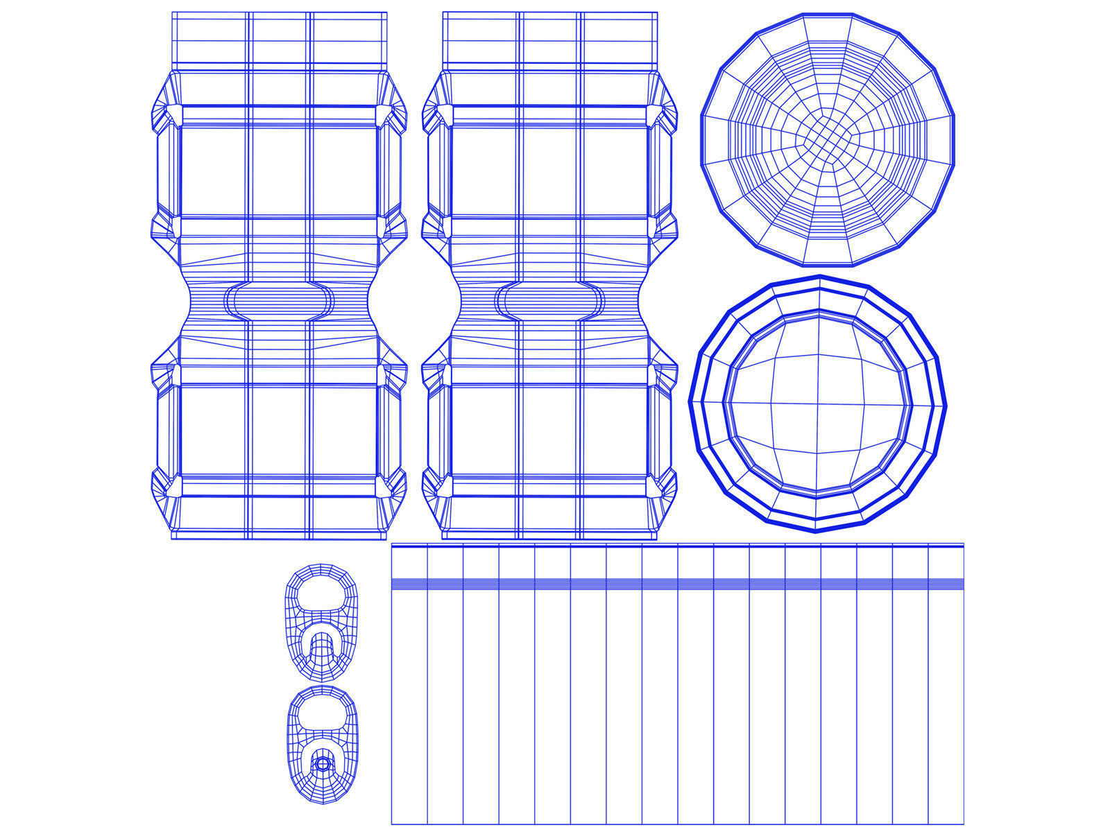 6 pack 330ml beverage cans in a cardboard sleeve 3D model_12
