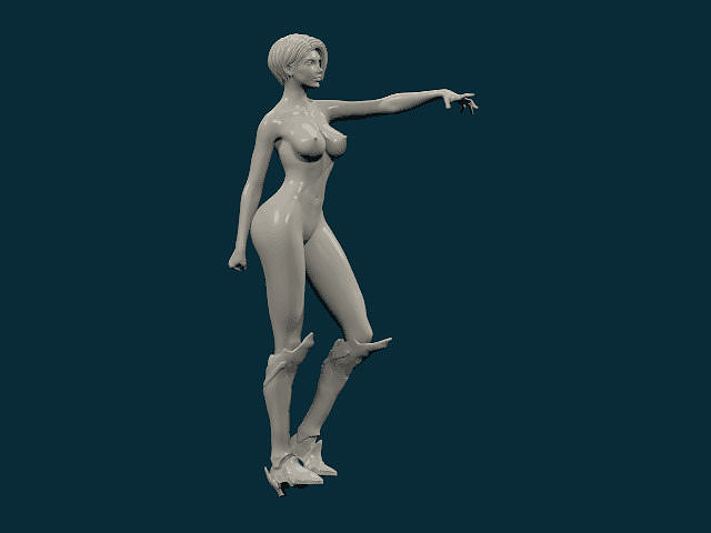 PIN UP SEXY GIRL 13 3D model