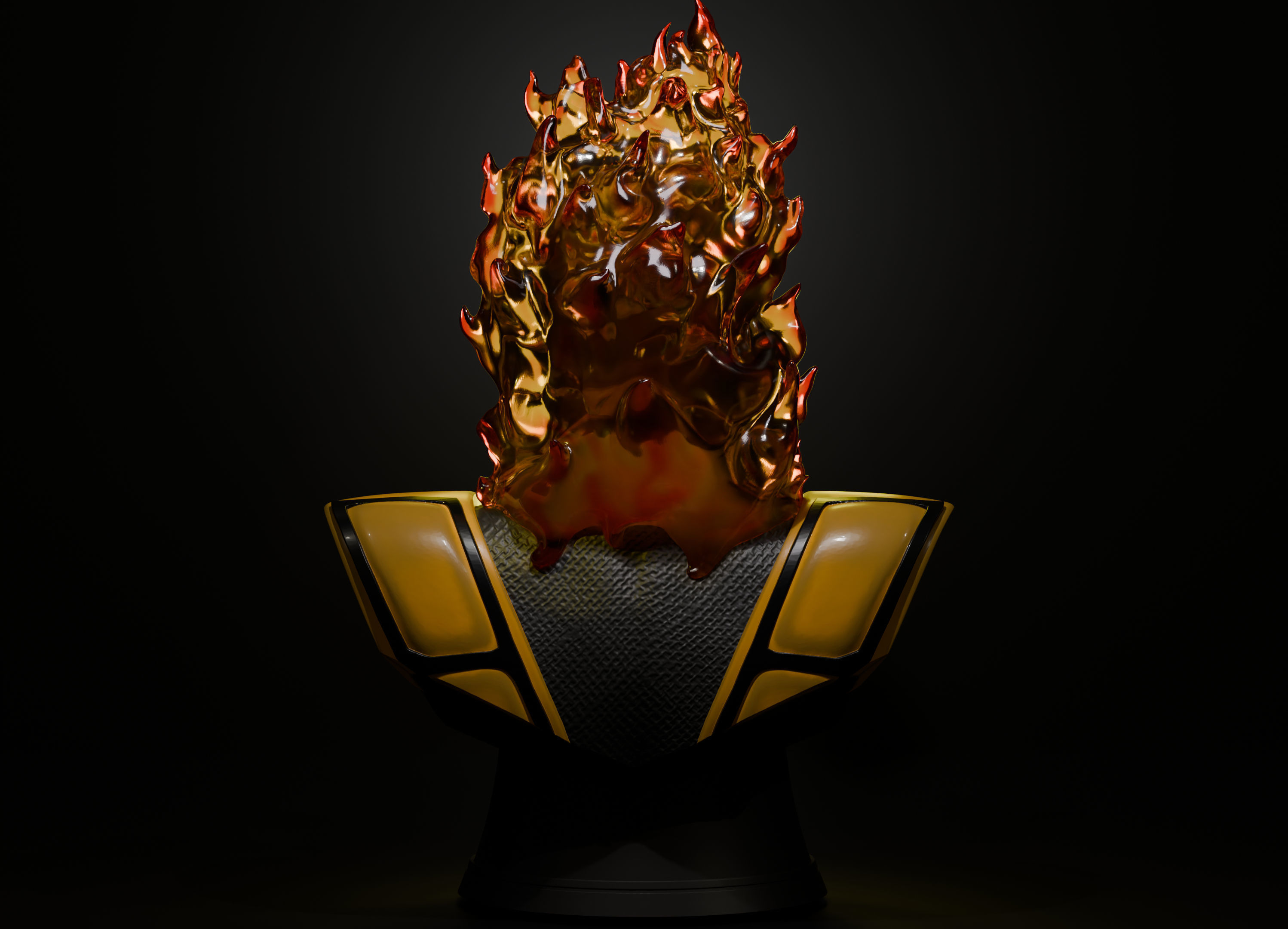 Collectible Fan Art Bust  Scorpion Mortal Kombat 3 3D print model_2