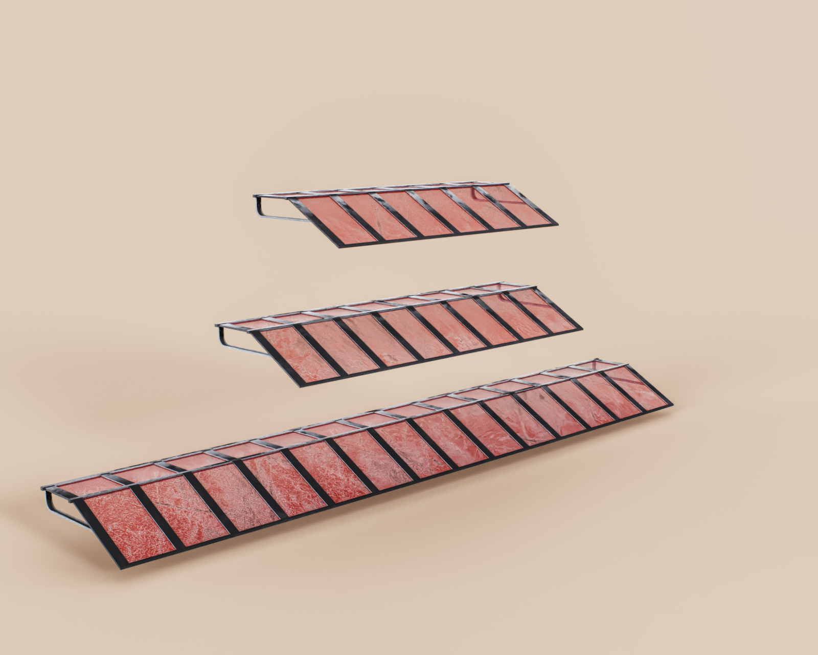 Exterior Awning Type A Set of 3 Low-poly 3D model_2