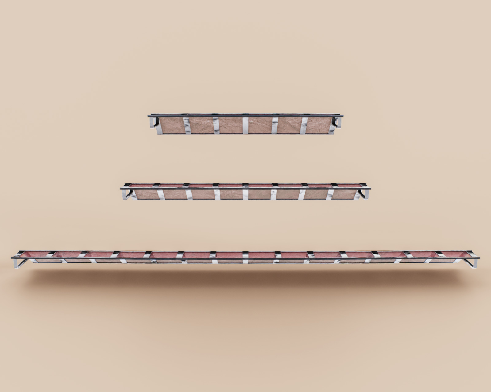 Exterior Awning Type A Set of 3 Low-poly 3D model_5