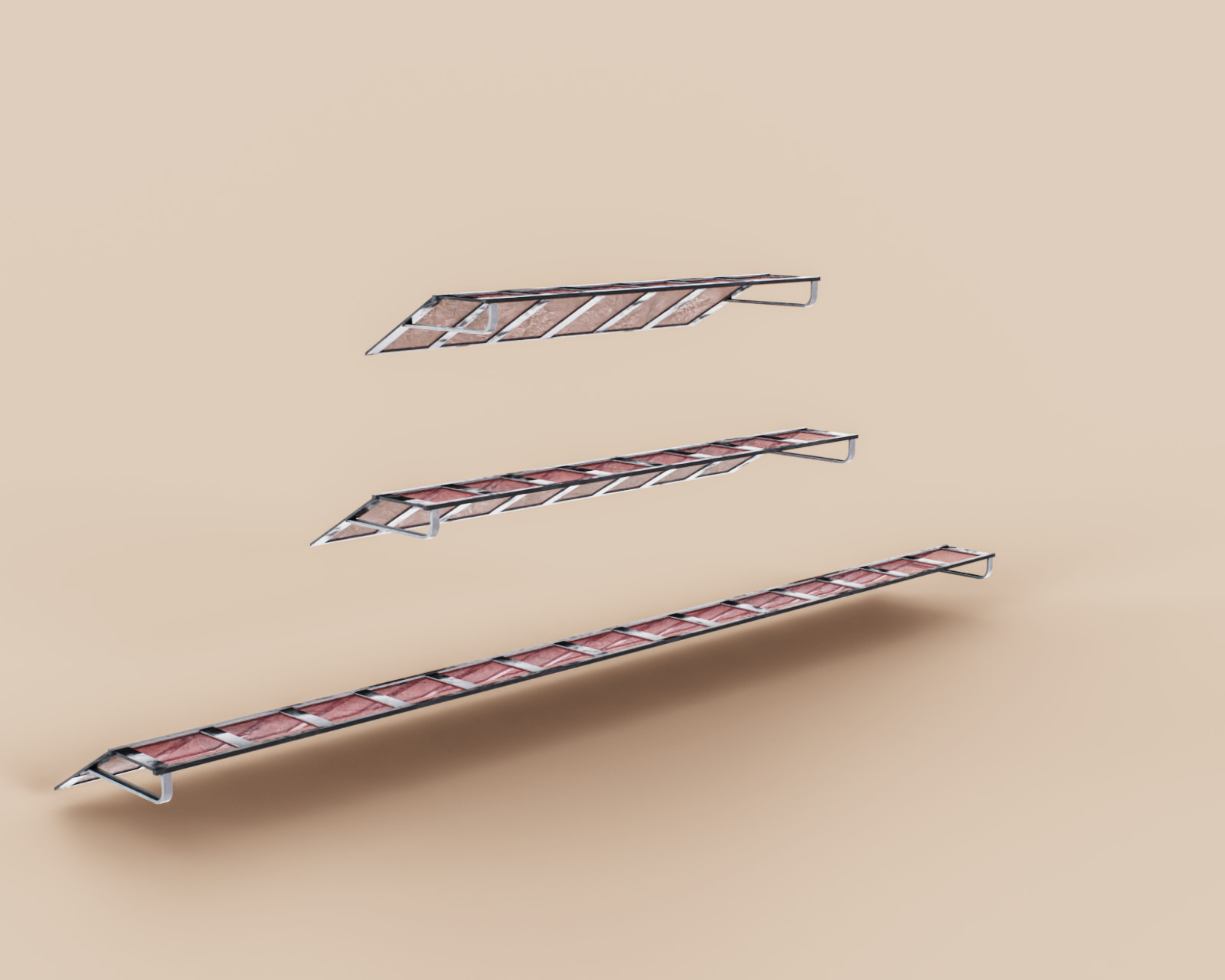 Exterior Awning Type A Set of 3 Low-poly 3D model_6