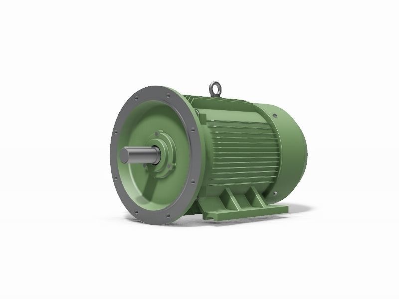 250M B35 Left 4-8 Pole IEC electric motor - 3D CAD model 3D model_1
