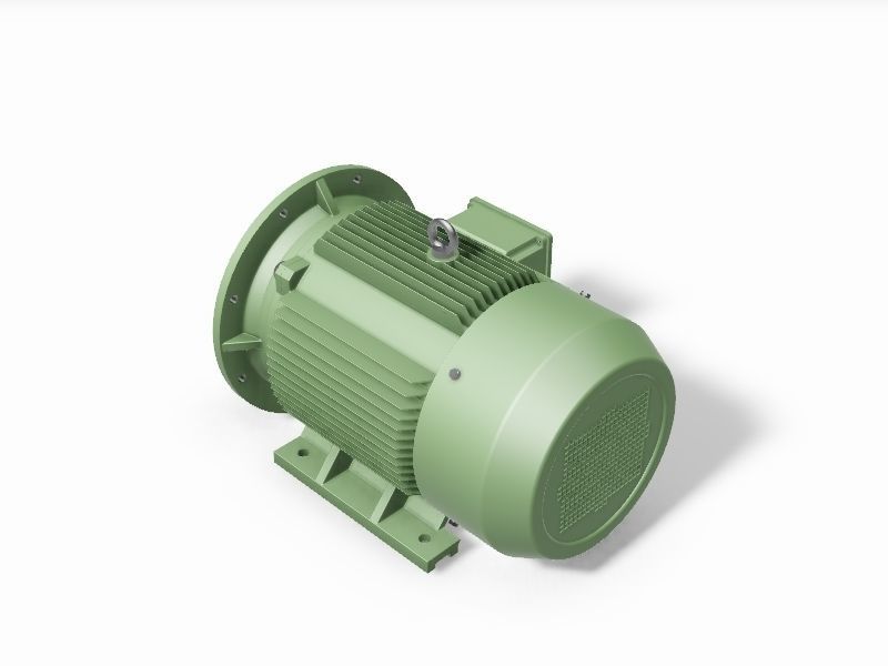 250M B35 Left 4-8 Pole IEC electric motor - 3D CAD model 3D model_3