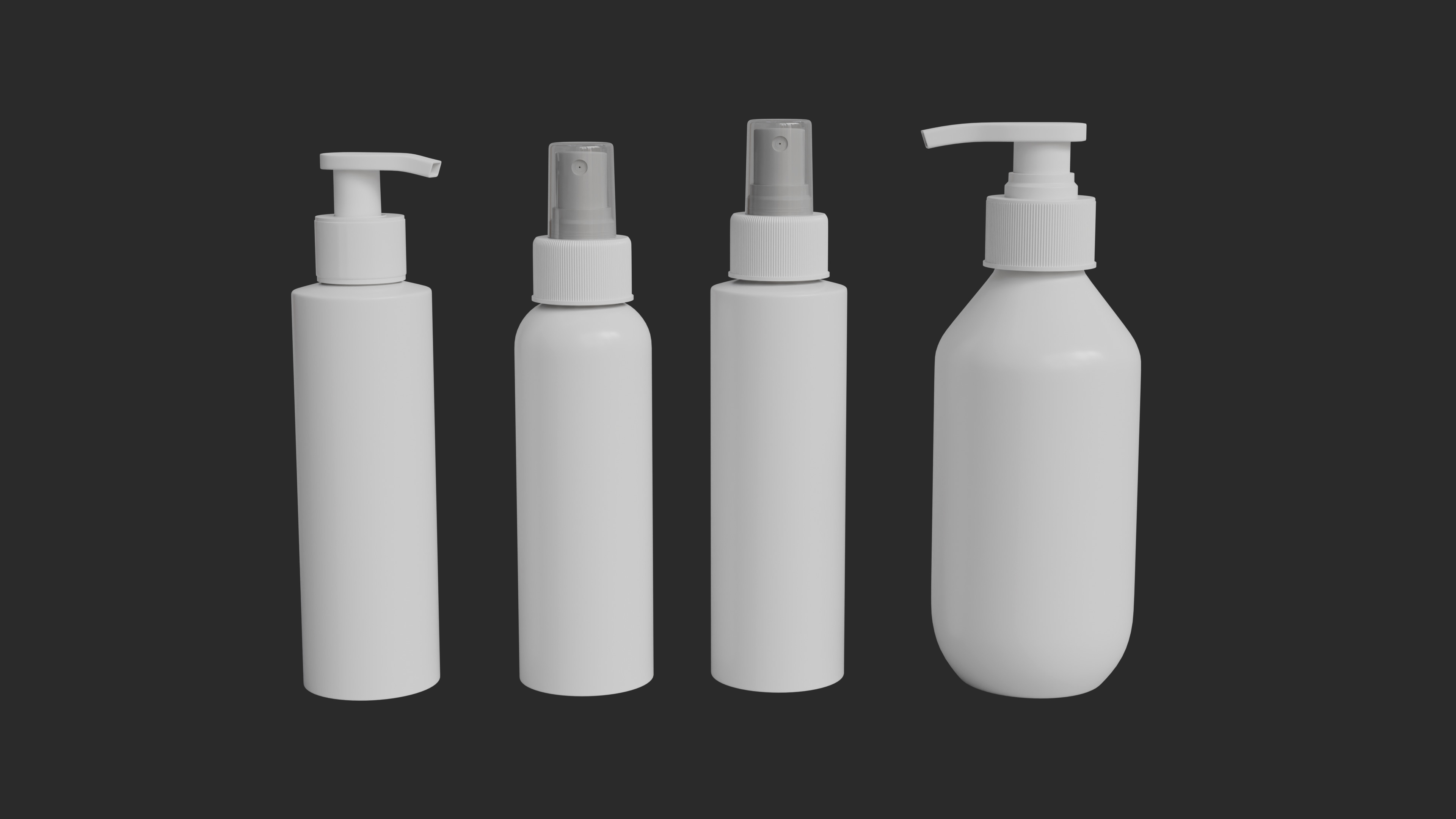 Cosmetic Bottle and Tube Set 3D model_2