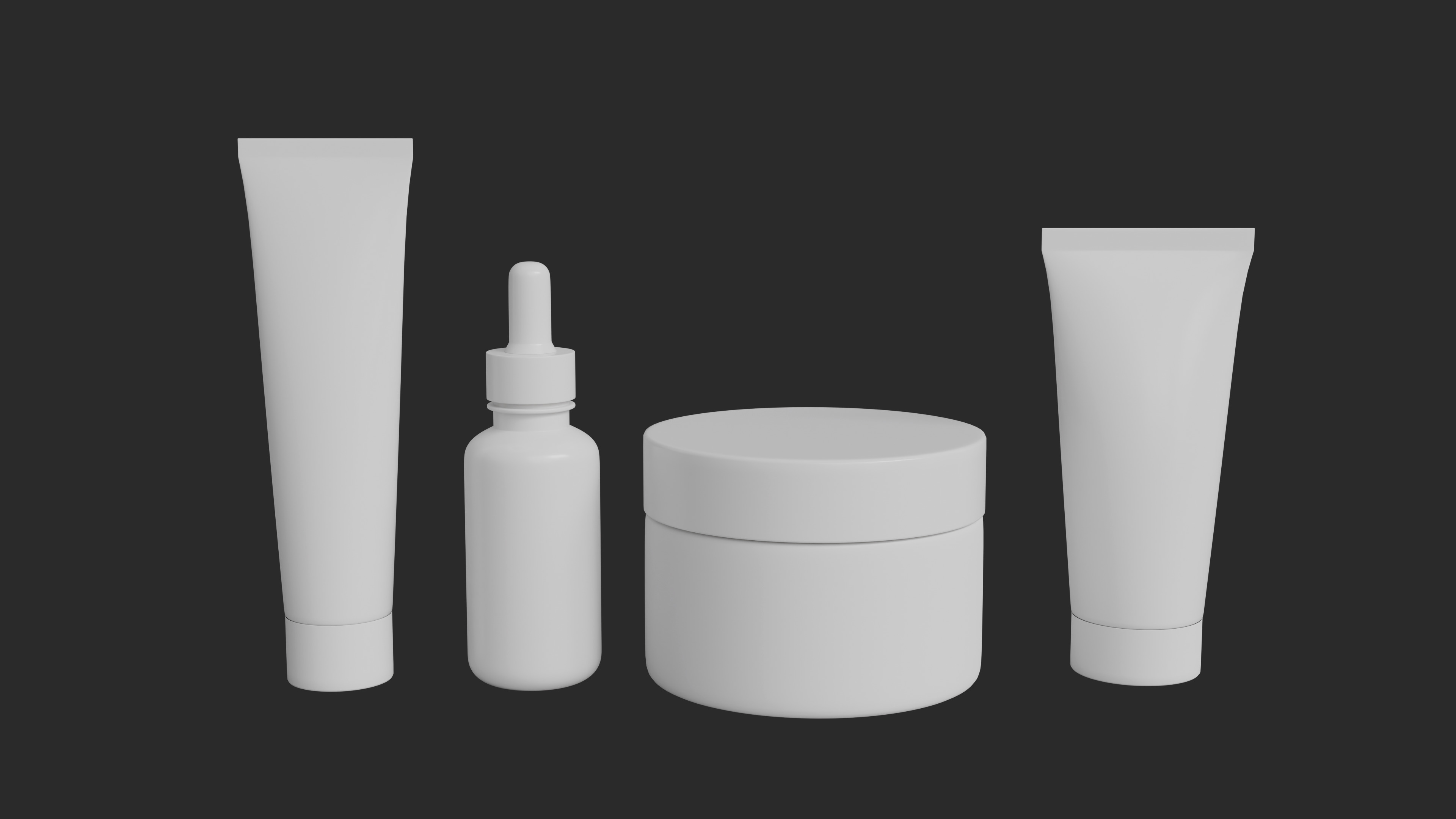 Cosmetic Bottle and Tube Set 3D model_3
