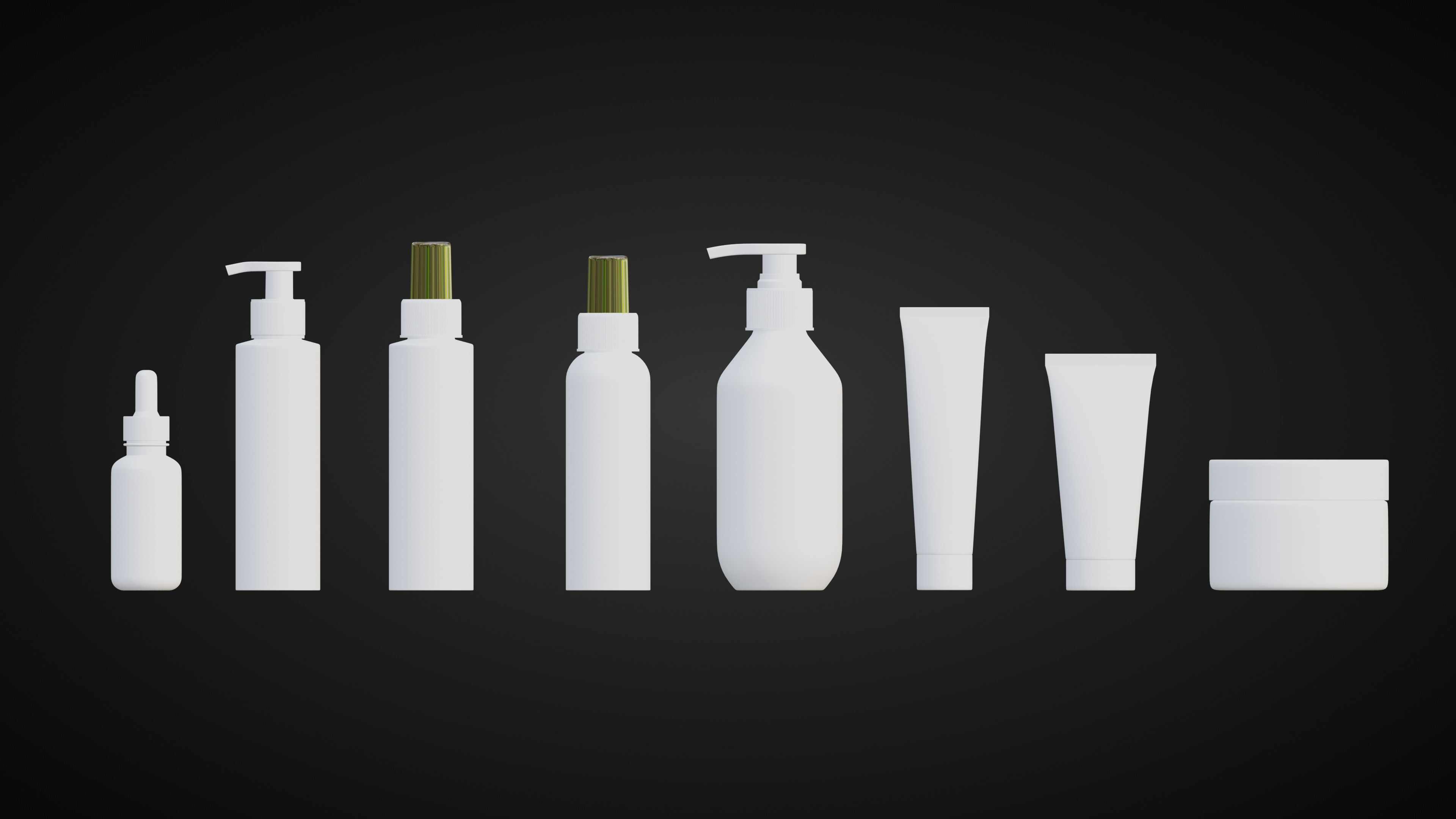 Cosmetic Bottle and Tube Set 3D model_5