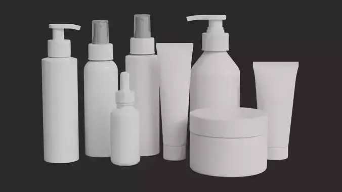 Cosmetic Bottle and Tube Set