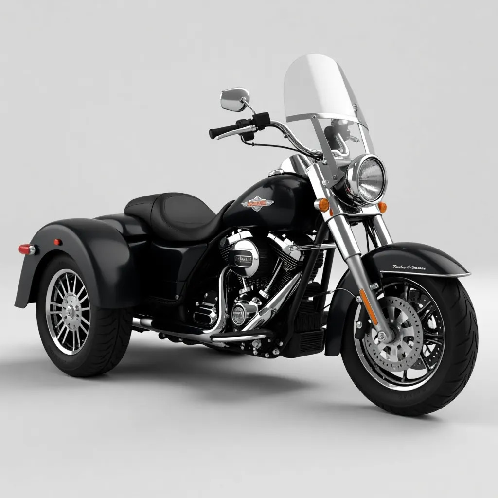 Harley Davidson Tri Glide Ultra Classic Low-poly 3D model_3