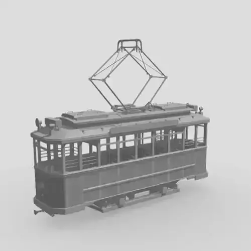 German Tram 1-72 Scale Highly Detailed Historical Model 3D model