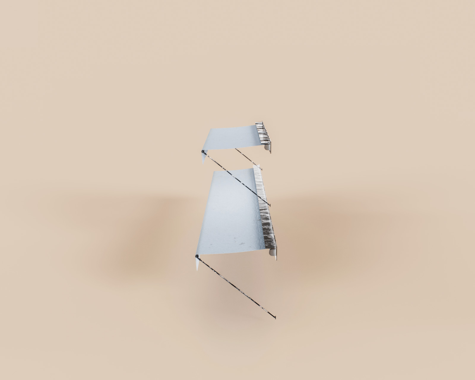 Exterior Awning Type B Set of 2 Low-poly 3D model_7