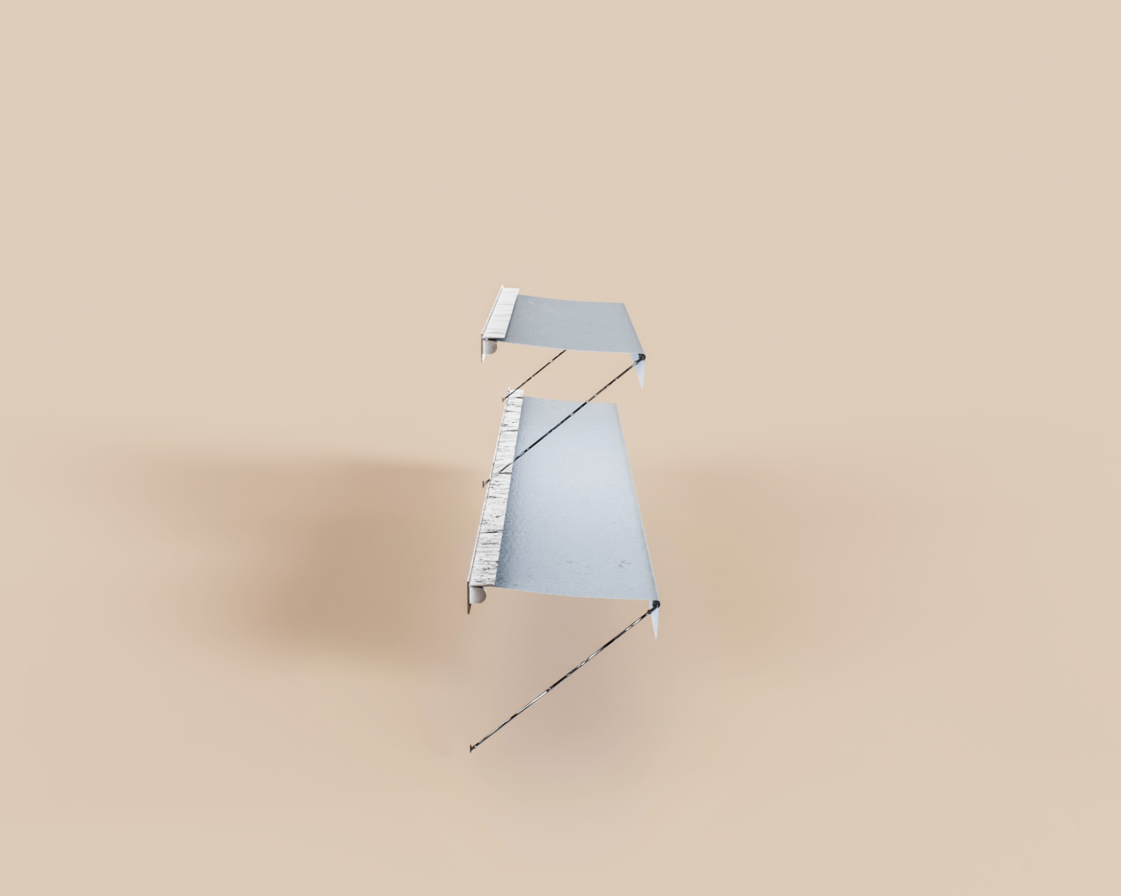 Exterior Awning Type B Set of 2 Low-poly 3D model_3